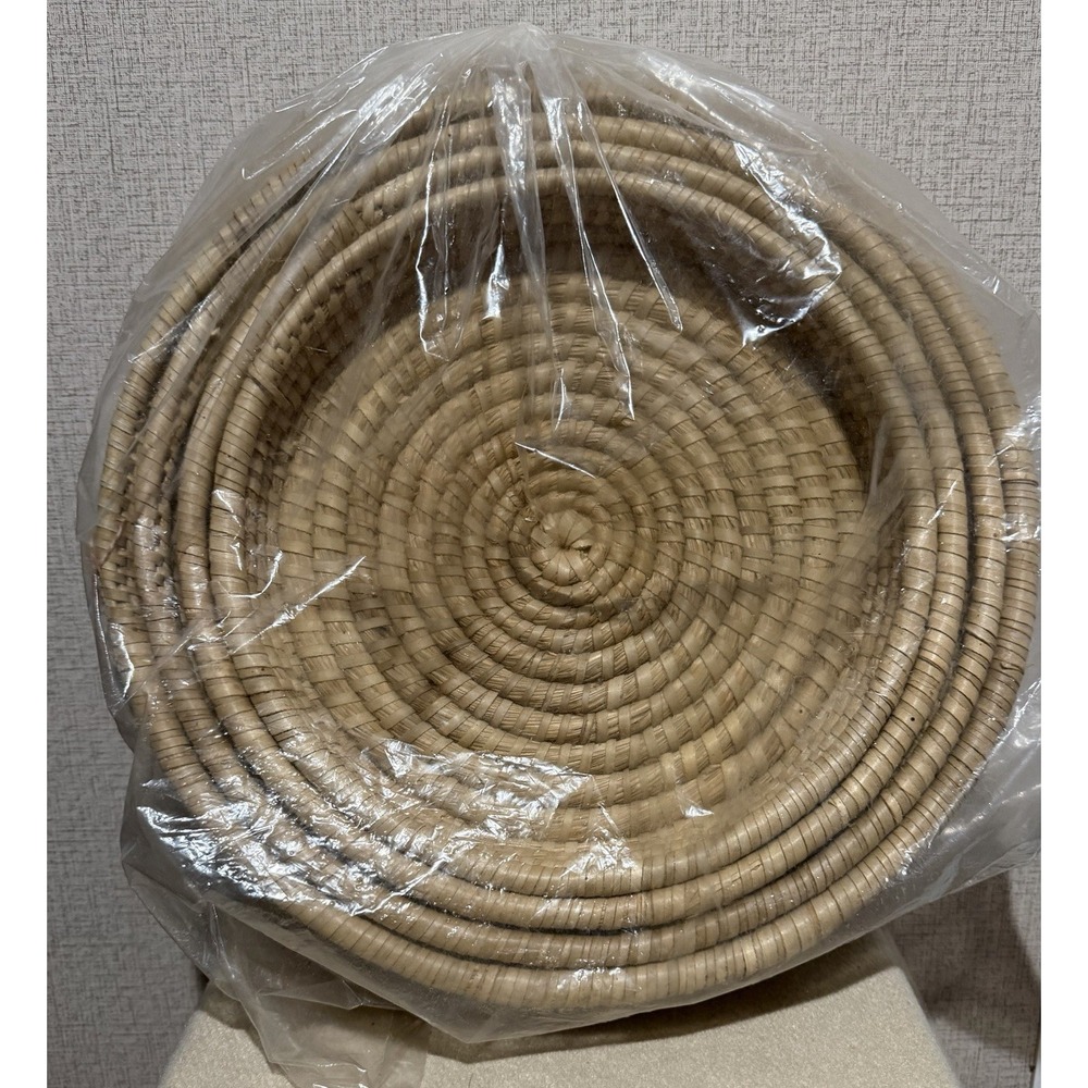 Handicrafts Ltd Handwoven Natural Fiber Basket Tray Wall Decor - Set Of 4 NWT